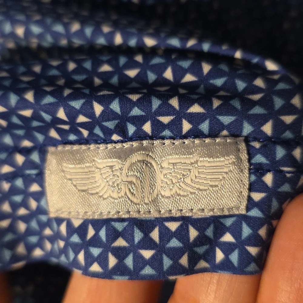 Straight Down Blue Patterned Shirt Mens Medium (Matt #30) - Picture 3 of 6